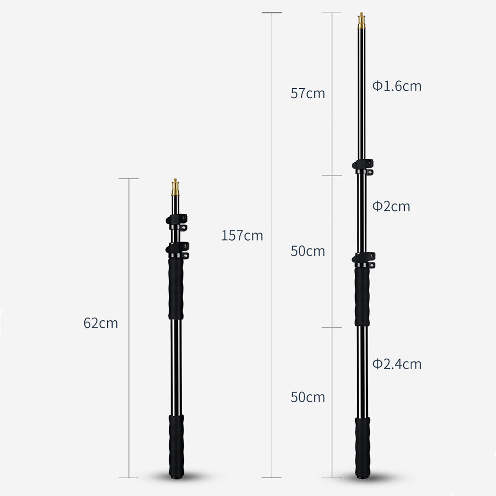 Barra de Extensión Telescópica 62–157 cm para Flash