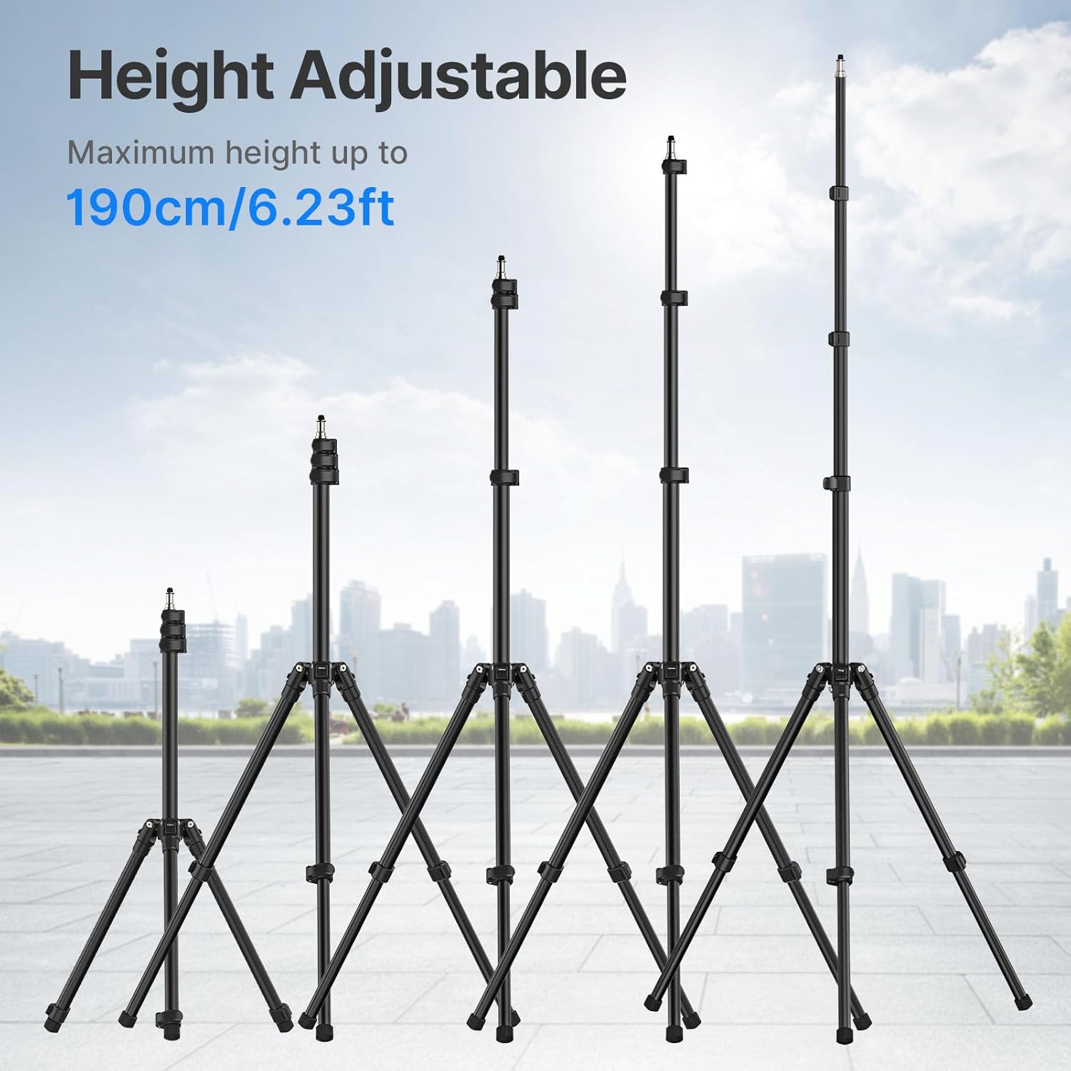 Soporte de Luz de Aluminio Reversible y Portátil para Estudio TT43