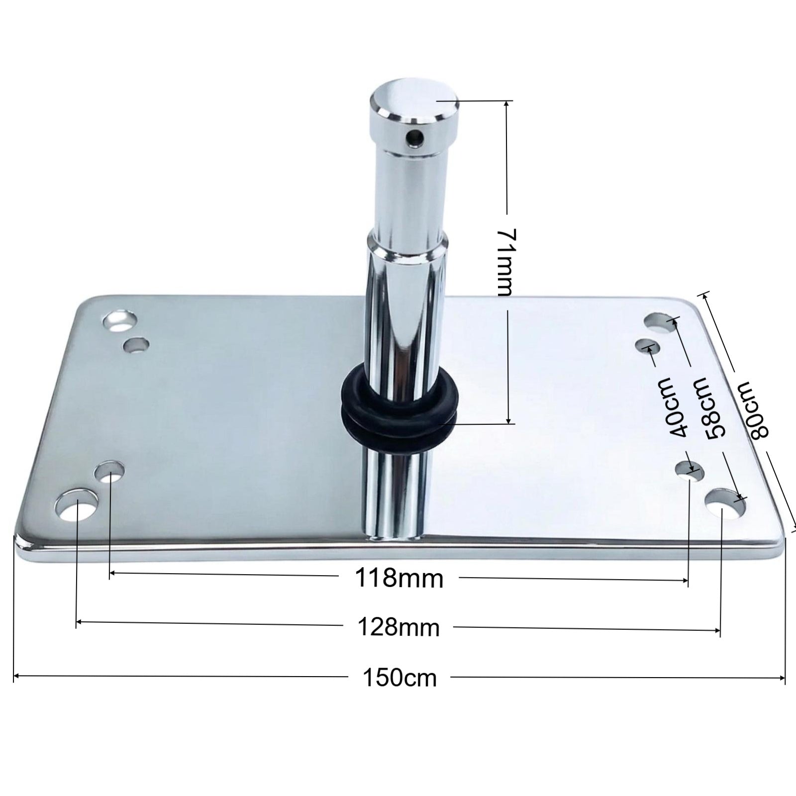 Placa de pared de acero con espigo de 5/8''