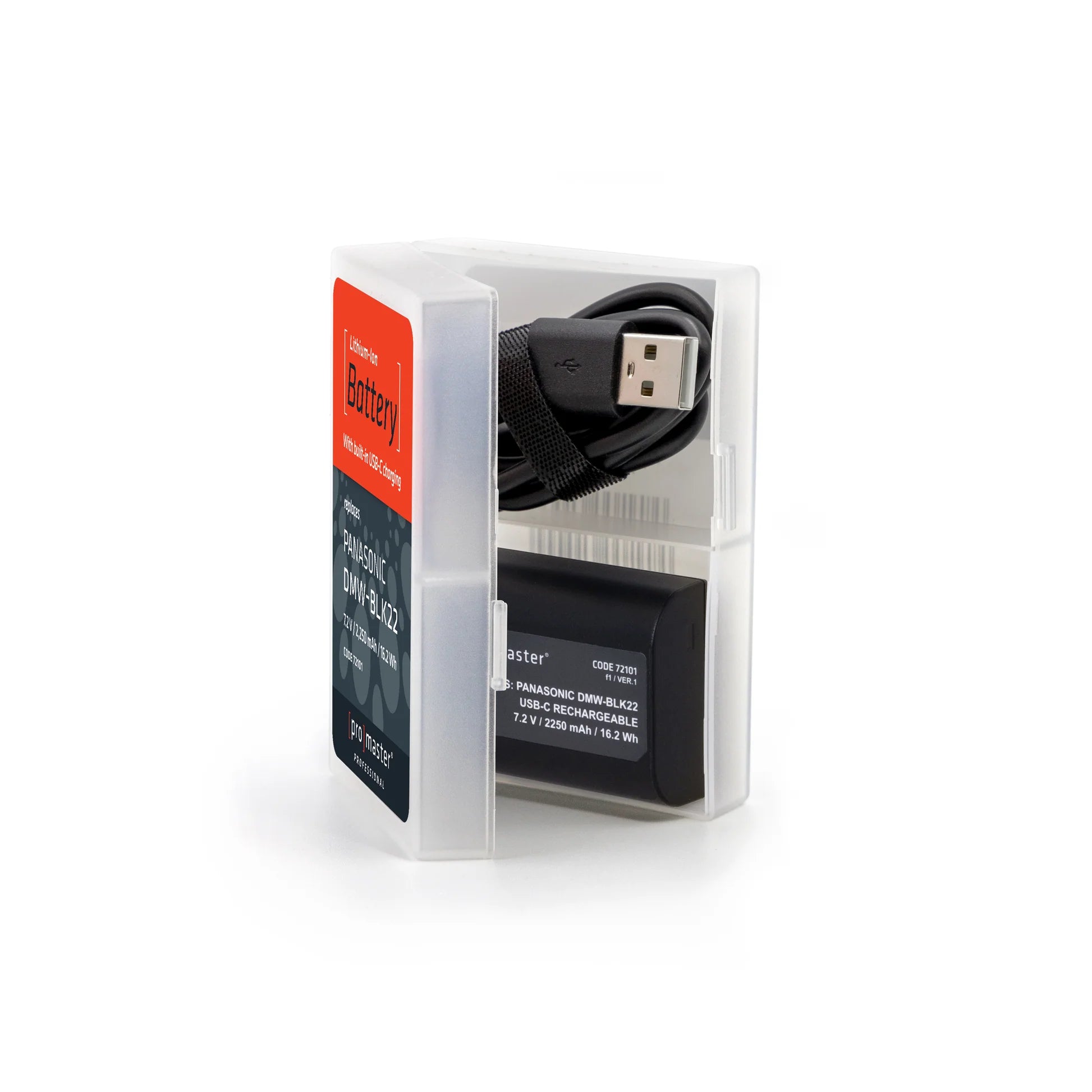 Batería Li-ion Panasonic DMW-BLK22 con carga USB-C