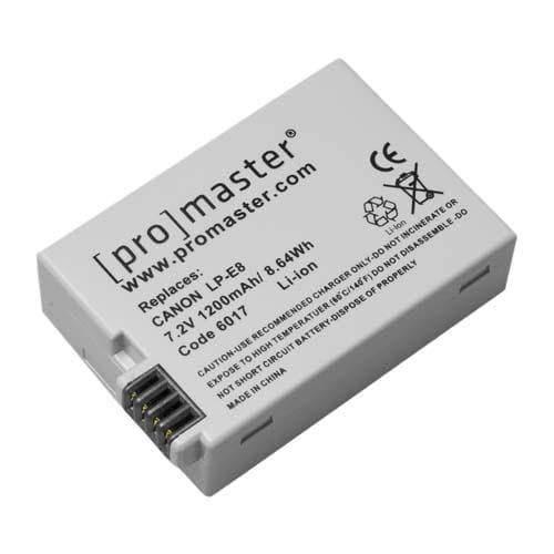 Batería para Canon LP-E8 7.2V/1200M ProMaster Batería para cámara Batería para Canon LP-E8 7.2V/1200M ProMaster para entrega inmediata en nuestras tiendas de Escazú y Curridabat. Tienda en línea con envíos a toda Costa Rica. Garantía en Costa Rica.