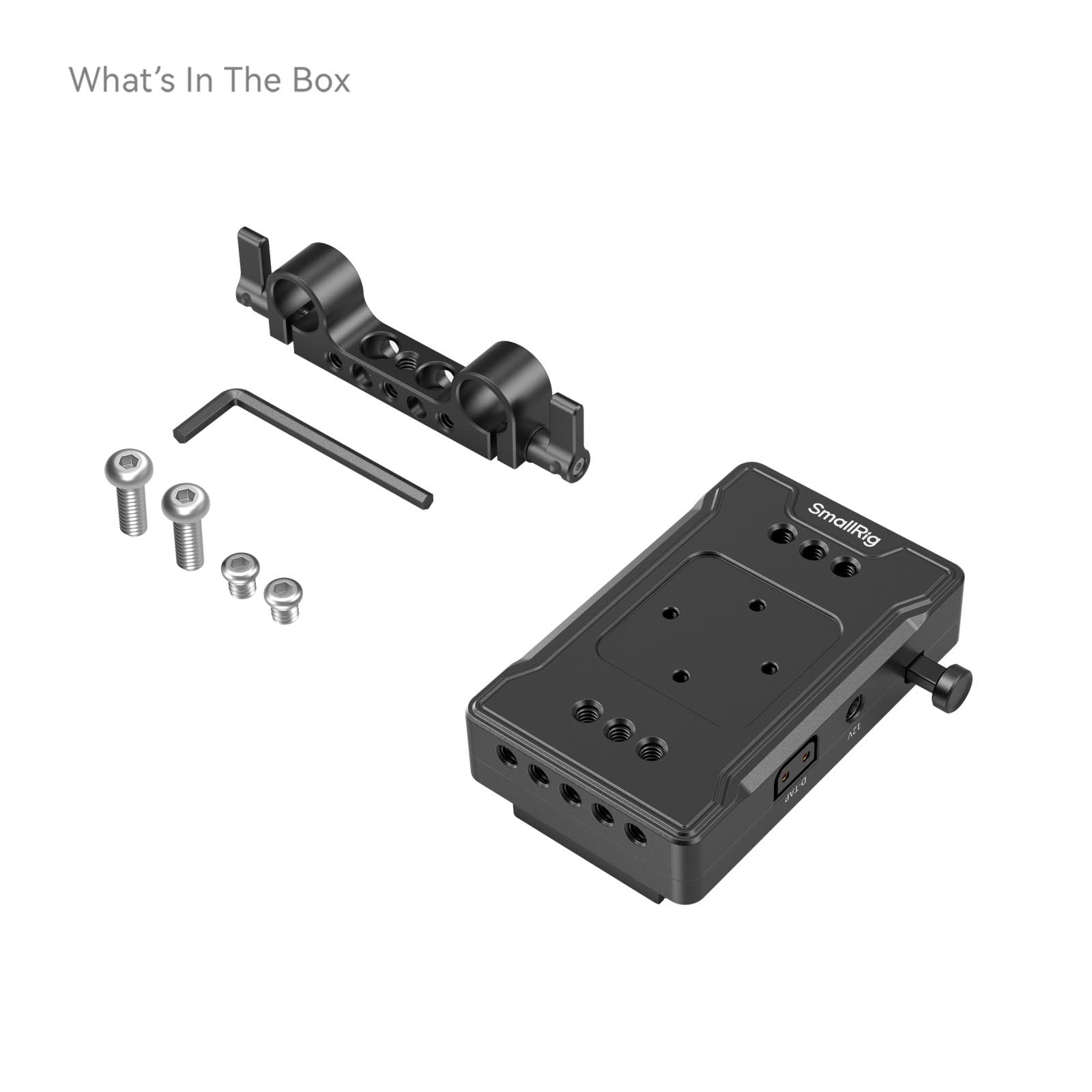 Placa Adaptadora de Batería V-Mount (Versión Básica) con Abrazadera Doble para Varillas
