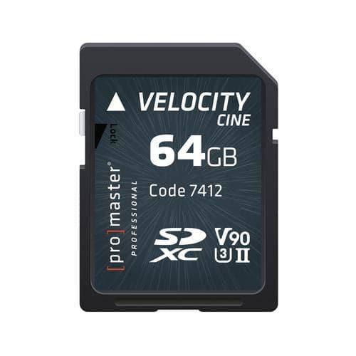 Tarjeta de Memoria V90 SDXC Velocity Cine ProMaster Tarjeta de memoria Tarjeta de Memoria V90 SDXC Velocity Cine ProMaster para entrega inmediata en nuestras tiendas de Escazú y Curridabat. Tienda en línea con envíos a toda Costa Rica. Garantía en Costa R