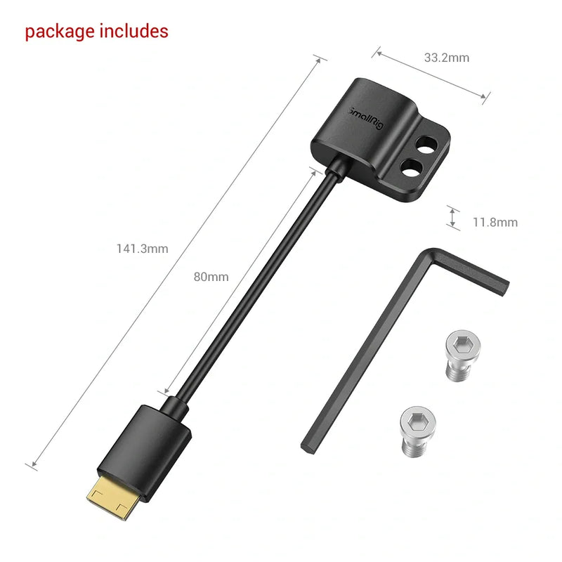 Cable Adaptador HDMI Ultra Delgado 4K SmallRig (de C a A),Cable,SmallRig,Cable Adaptador HDMI Ultra Delgado 4K SmallRig (de C a A)