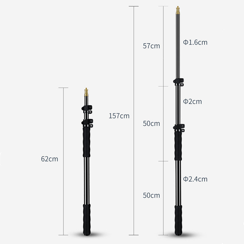 Barra de Extensión Telescópica 62–157 cm para Flash