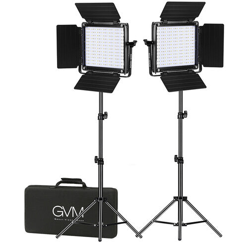 GVM juego completo de iluminación LED RGB con dos lámparas GVM 800D RGB,Lámpara LED,Costa Rica,GVM,Equipo Fotográfico