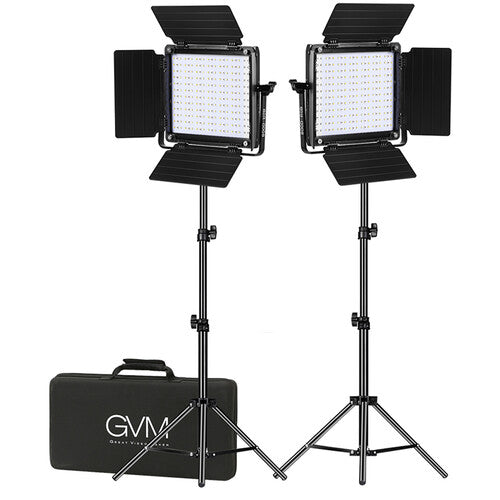 GVM - Luces de video RGB con control de aplicación, kit de iluminación de  video de estudio a todo color de 50 W, luces de video LED para iluminación