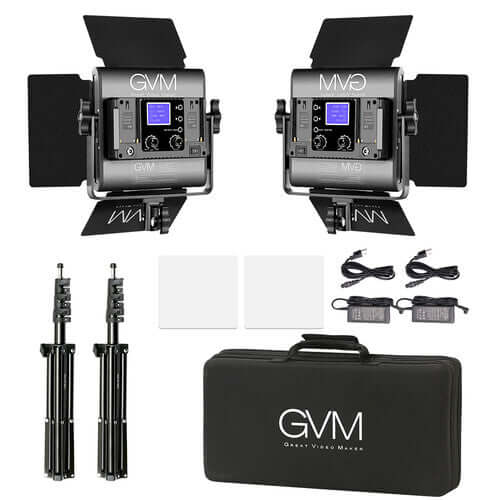 GVM juego completo de iluminación LED RGB con dos lámparas GVM 800D RGB Luz Continua GVM juego completo de iluminación LED RGB con dos lámparas GVM 800D RGB para entrega inmediata en nuestras tiendas de Escazú y Curridabat. Tienda en línea con envíos a to