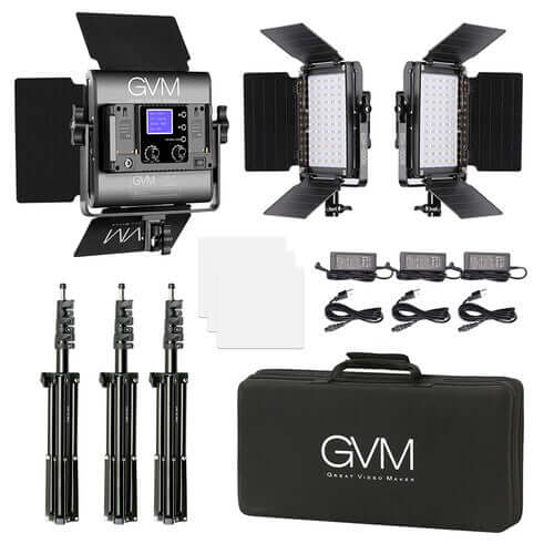 GVM juego completo de iluminación LED RGB con tres lámparas GVM 800D RGB Luz Continua GVM juego completo de iluminación LED RGB con tres lámparas GVM 800D RGB para entrega inmediata en nuestras tiendas de Escazú y Curridabat. Tienda en línea con envíos a