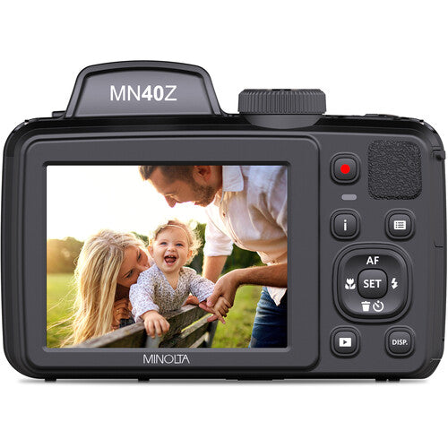CÁMARA MINOLTA MN40Z 20MP con Zoom Óptico 40x – Negra