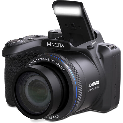 CÁMARA MINOLTA MN40Z 20MP con Zoom Óptico 40x – Negra