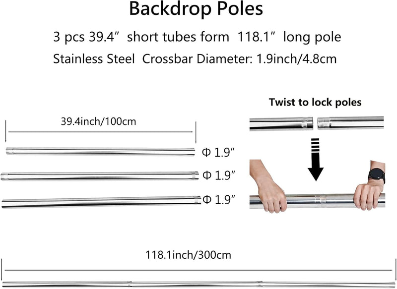 Kit de soporte para fondos de pared