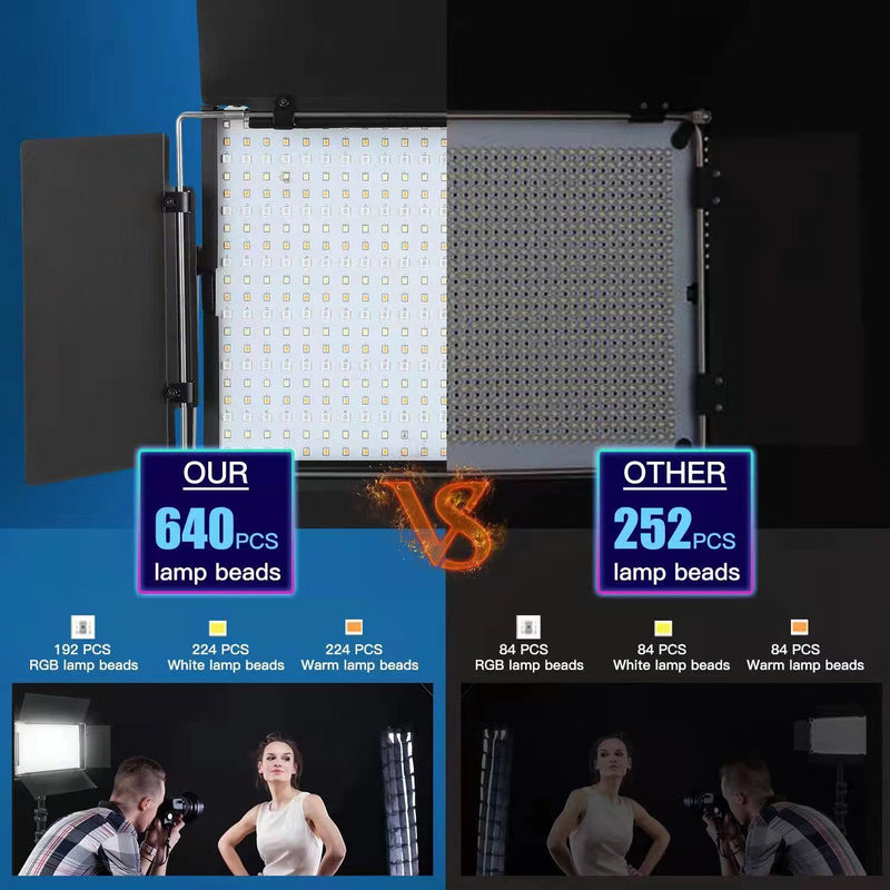 Luz de video LED 300 RGB,Luz Continua,HELIOS,Luz de video LED 300 RGB