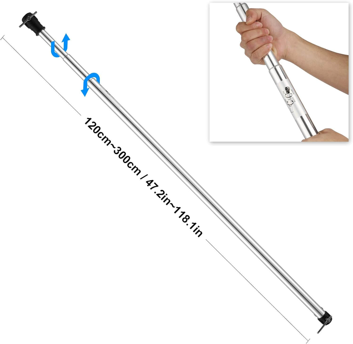 Barra telescopica de acero Accesorios para iluminación Barra telescopica de acero para entrega inmediata en nuestras tiendas de Escazú y Curridabat. Tienda en línea con envíos a toda Costa Rica. Garantía en Costa Rica.