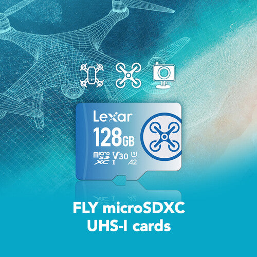 Tarjeta Micro SDXC Lexar Fly de 128GB,Tarjeta de memoria,LEXAR,Tarjeta Micro SDXC Lexar Fly de 128GB