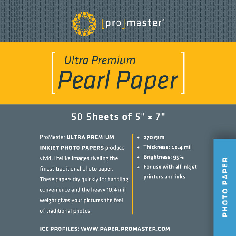 Papel Ultra Premium Pearl,Papel de fotografía,PROMASTER,Papel Ultra Premium Pearl