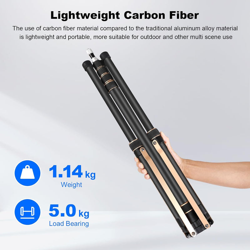 Pedestal compacto de fibra de carbono Nano