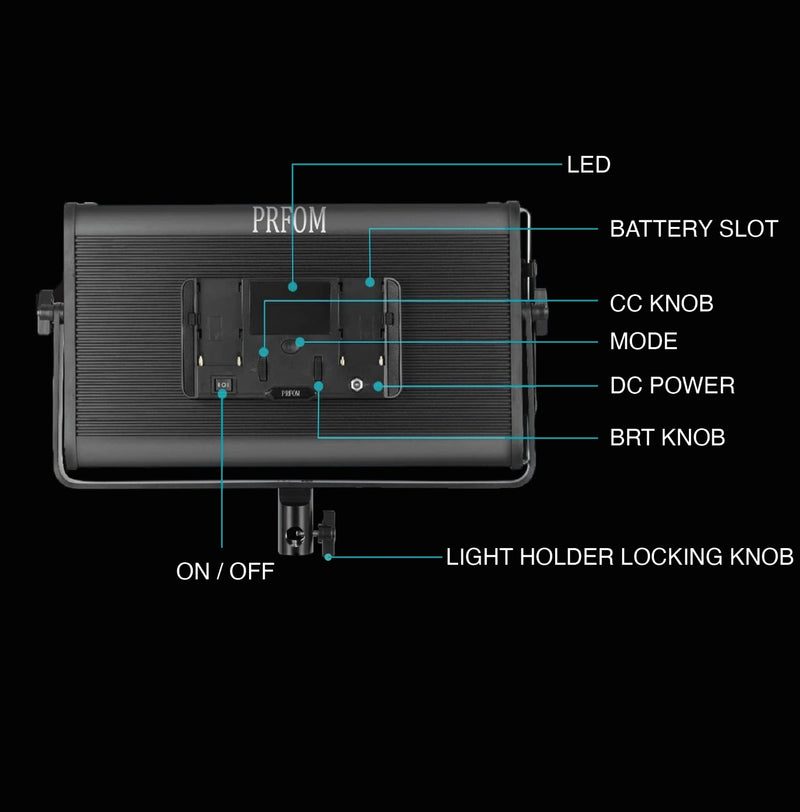 Luz de video LED 800 RGB,Luz Continua,HELIOS,Luz de video LED 800 RGB