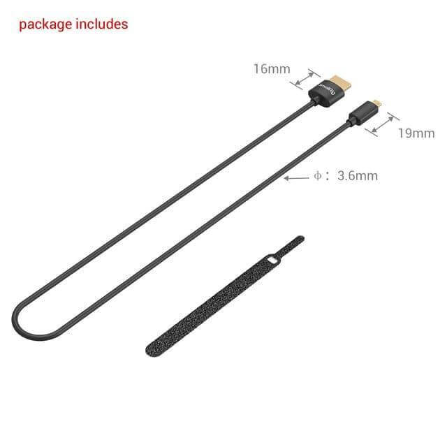 Cable HDMI 4K Ultradelgado SmallRig (D a A) 55 cm Cable Cable HDMI 4K Ultradelgado SmallRig (D a A) 55 cm para entrega inmediata en nuestras tiendas de Escazú y Curridabat. Tienda en línea con envíos a toda Costa Rica. Garantía en Costa Rica.