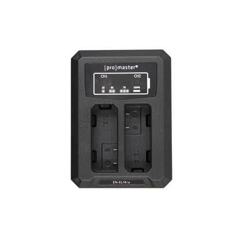 Cargador Doble ProMaster para Nikon EN-EL14 Cargador de bateria Cargador Doble ProMaster para Nikon EN-EL14 para entrega inmediata en nuestras tiendas de Escazú y Curridabat. Tienda en línea con envíos a toda Costa Rica. Garantía en Costa Rica.