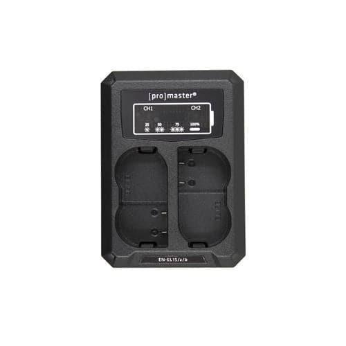 Cargador Doble ProMaster para Nikon EN-EL15 Cargador de bateria Cargador Doble ProMaster para Nikon EN-EL15 para entrega inmediata en nuestras tiendas de Escazú y Curridabat. Tienda en línea con envíos a toda Costa Rica. Garantía en Costa Rica.