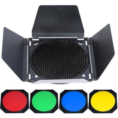 Kit Barn Door Godox para Reflector de 7" Accesorios para iluminación Kit Barn Door Godox para Reflector de 7" para entrega inmediata en nuestras tiendas de Escazú y Curridabat. Tienda en línea con envíos a toda Costa Rica. Garantía en Costa Rica.