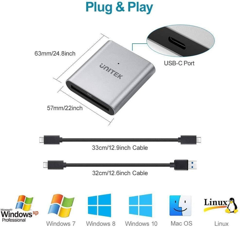 Lector de Tarjeta de Memoria USB 3.0, USB C y Cfast,Lector de tarjeta de memoria,Unitek,Lector de Tarjeta de Memoria USB 3.0, USB C y Cfast | Costa Rica