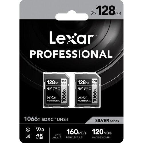 Lexar Pro SDXC 1066x UHS-I 128GB 2-Pack - Tarjeta de memoria - Con existencia, Disponible para pedido especial, identificador pedido especial - Equipo Fotográfico | Costa Rica