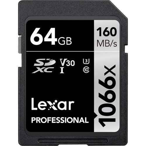 Lexar Pro SDXC 1066x UHS-I 64GB - Tarjeta de memoria - Disponible para pedido especial, identificador pedido especial - Equipo Fotográfico | Costa Rica