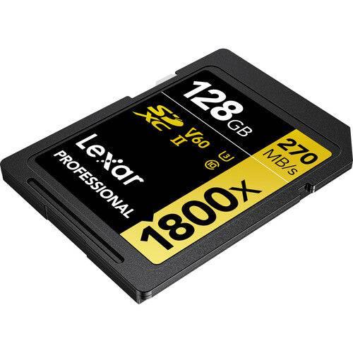 Lexar Pro SDXC 1800x UHS-II 128GB - Tarjeta de memoria - Con existencia, Disponible para pedido especial, identificador pedido especial - Equipo Fotográfico | Costa Rica