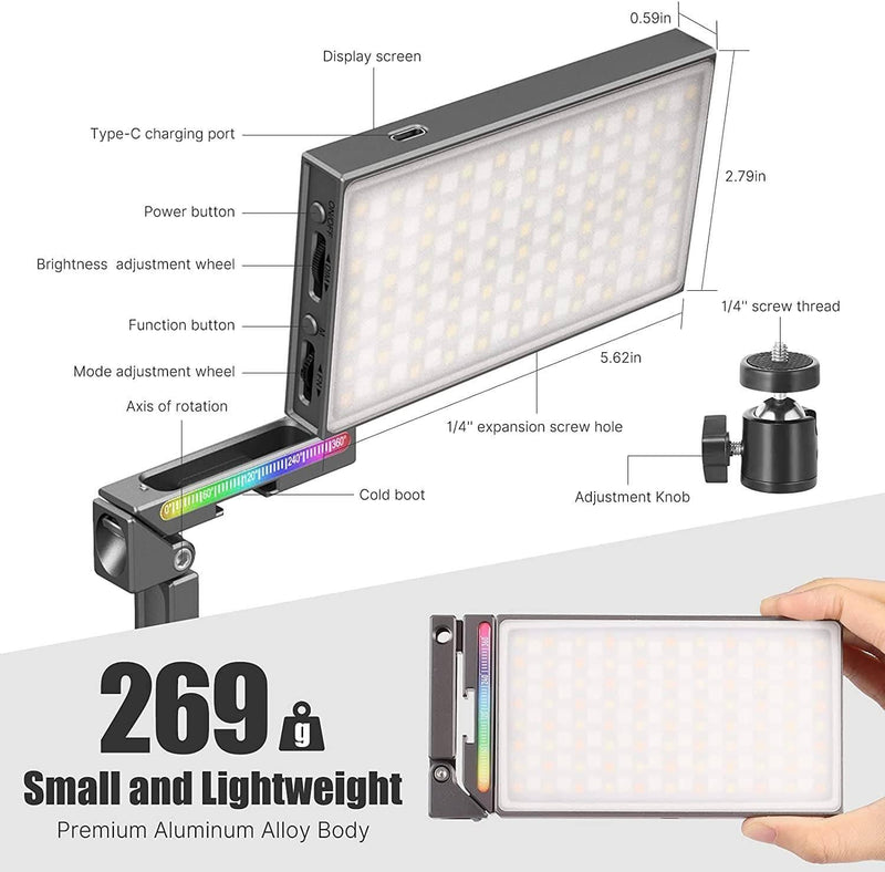 Panel de Luz Led RGB Compacto Ulanzi,Luz Continua,Otro,Panel de Luz Led RGB Compacto Ulanzi | Costa Rica