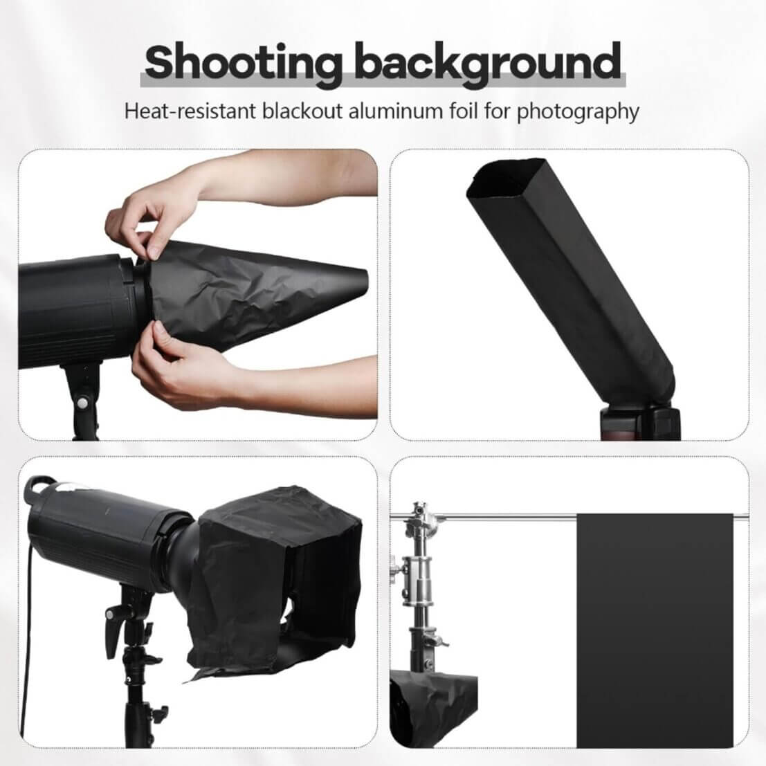 Cinefoil negro mate 60 cm x 3.8 m