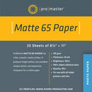 Papel Mate 65 - 8.5"x11" - 25 hojas Papel de fotografía Papel Mate 65 - 8.5"x11" - 25 hojas para entrega inmediata en nuestras tiendas de Escazú y Curridabat. Tienda en línea con envíos a toda Costa Rica. Garantía en Costa Rica.